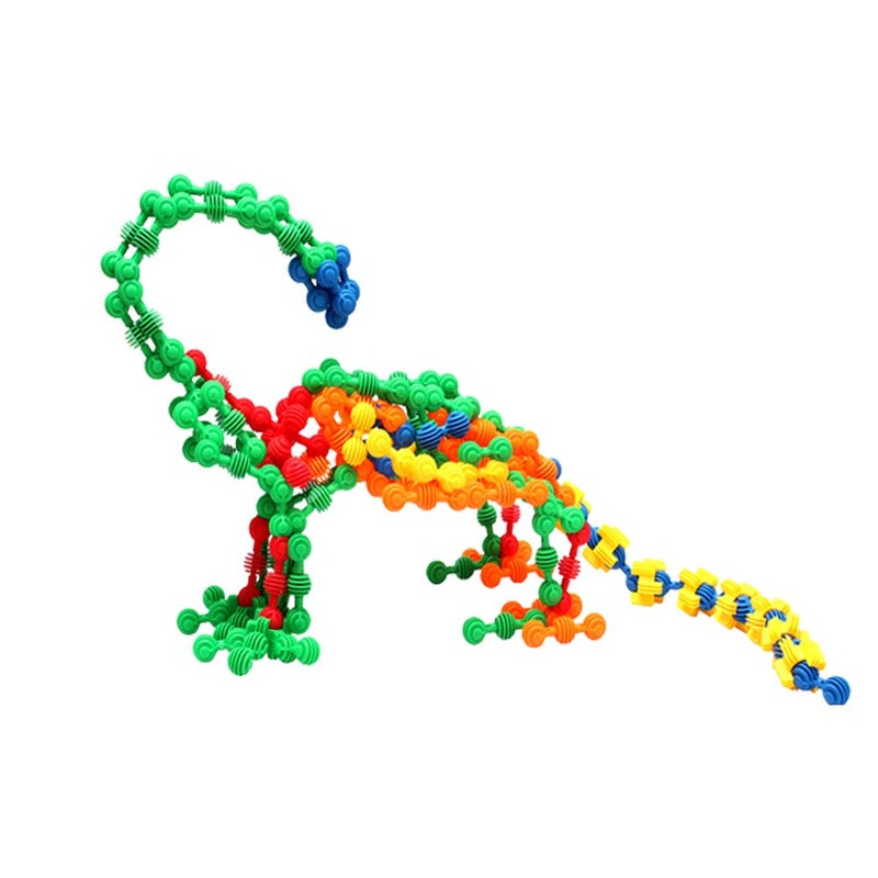 RAINBOW TOYFROG لعبة ضفدع قوس قزح ستار فليكس لبناء الألعاب - 70 قطعة توصيل للأطفال مع حقيبة - ألعاب STEM لمرحلة رياض الأطفال وألعاب الطاولة للأطفال - قطع بناء مفتوحة للأطفال من الأولاد والبنات من عمر 3 سنوات وما فوق - Image 4