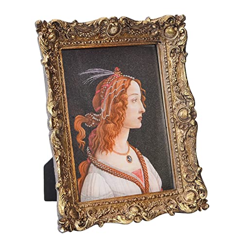 BENERAY Vintage Picture Frame 5x7 Inch, Luxury Antique Photo Frames with Glass Front, for Horizontally or Vertically Tabletop Wall Hanging, Photo Displays, Gift Ideas, Antique Gold - Image 5
