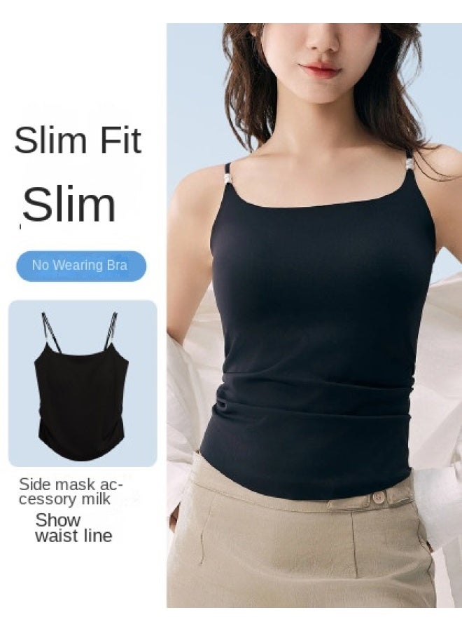 Top melon Side Coverage For Underarm Fat, Accentuates Waistline】basic Padded Camisole Top With Cool Mesh, Slim-fit And Slimming Base Layer Underwear - Image 1