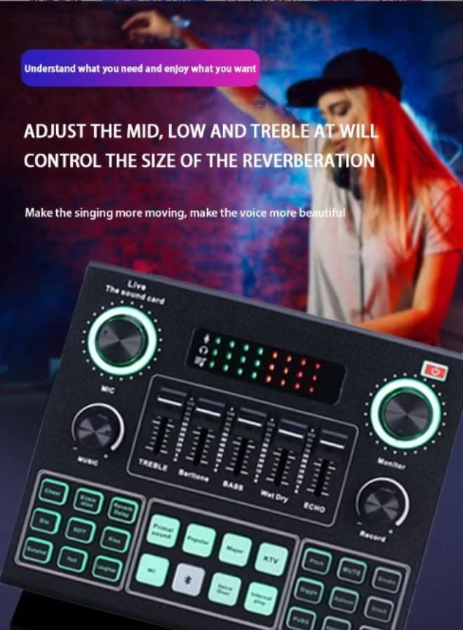 Sound Mixer Board for Live Streaming with Voice Changer and Multiple Audio Effects - Image 2