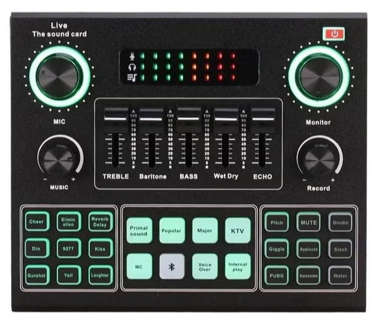 Sound Mixer Board for Live Streaming with Voice Changer and Multiple Audio Effects - Image 1