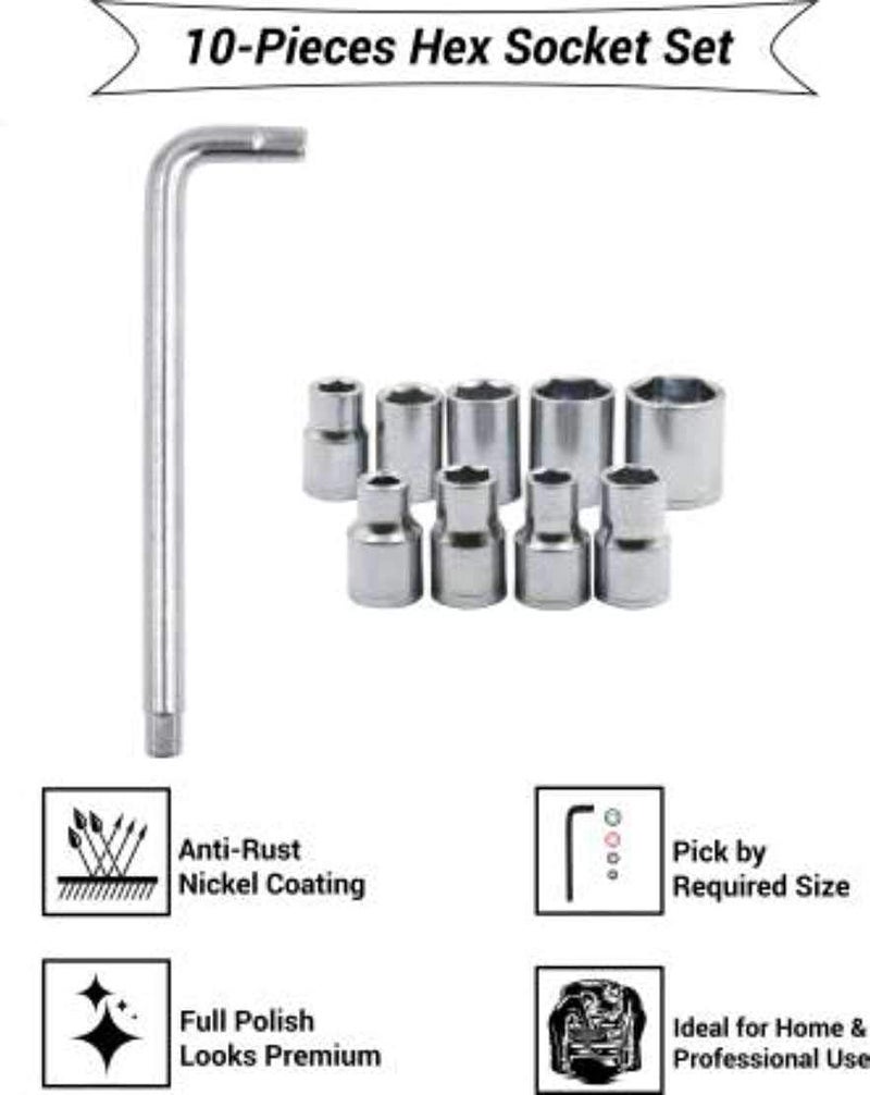 XDLB 12 Socket Wrench Spanner Set STANDARD 10 Pcs Automobile Repair Tool Box Precision Sleeve Wrench81011121314171921 mm Socket Set Pack of 1 - Image 5