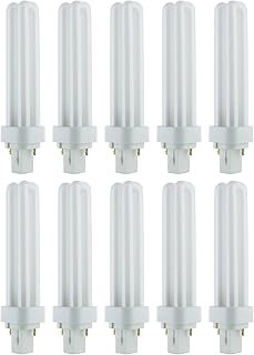 Sunlite PLD26/SP41K/10PK 4100K Cool White Fluorescent 26W PLD Double U-Shaped Twin Tube CFL Bulbs with 2-Pin G24D-3 - Image 1