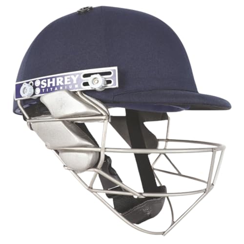 Shrey Pro Guard Titanium 2.0 Cricket Helmet, Navy - Large (60-63 CM) - Image 1
