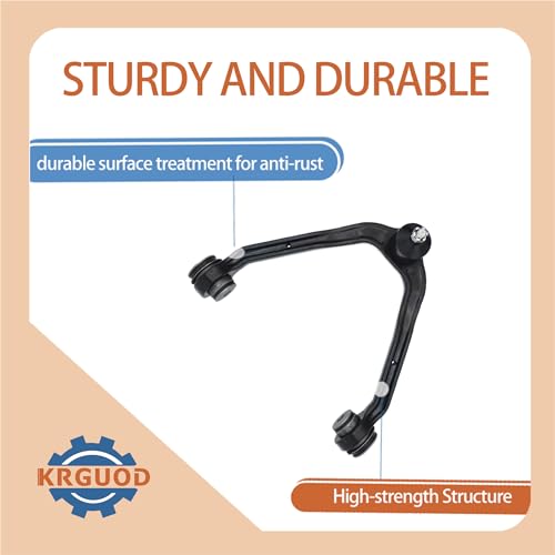 KRGUOD Front Upper Control Arm Suspension Kit Fit for 1999-2006 Chevy Silverado GMC Sierra 1500 2000-2006 Yukon Tahoe Suburban 2002-2006 Cadillac Escalade Avalanche with Lower Ball Joint K80942-13 pcs - Image 2