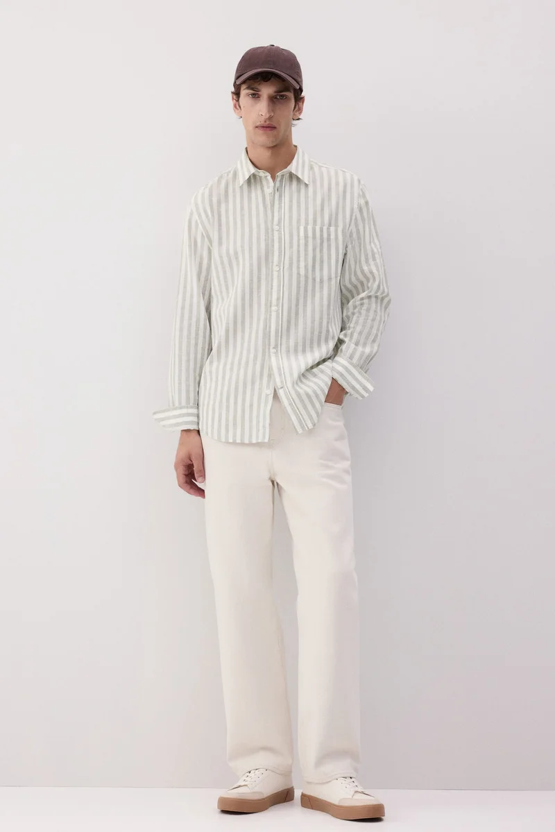 H&M Regular Fit Linen-blend shirt