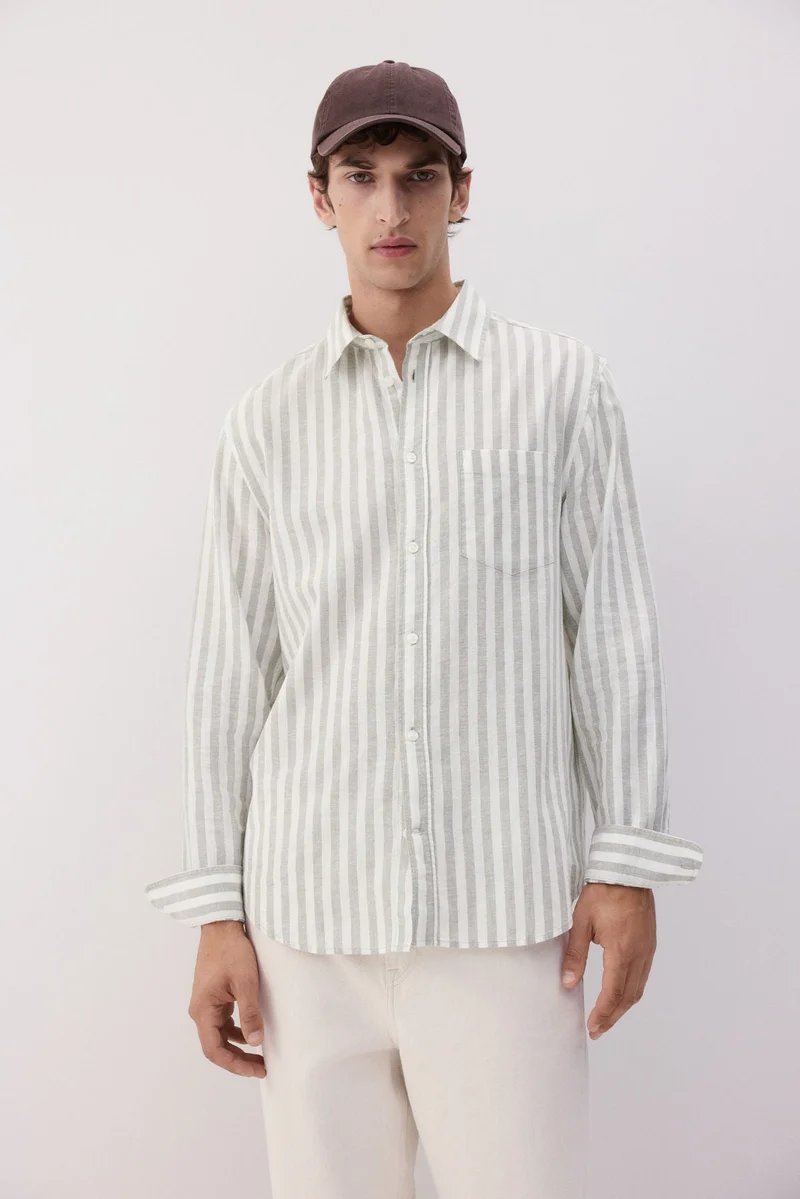 H&M Regular Fit Linen-blend shirt
