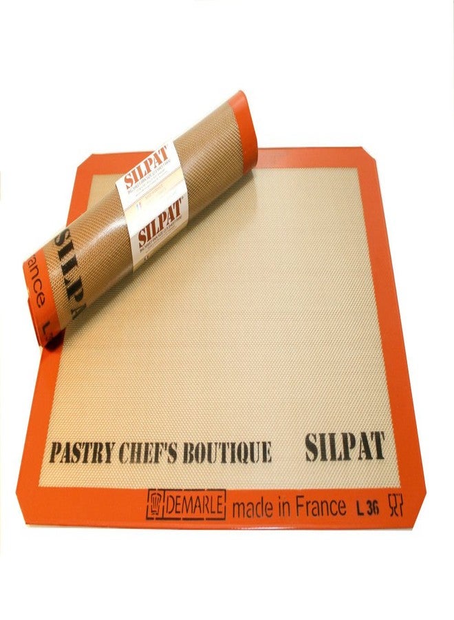 SILPAT Sasa Demarle Silpat Premium Non-Stick Silicone Baking Mat, Big Sheet Pan Size (2/3 Sheet Pan) for a 15''x 21'' Sheet Pan - 13.58''x 19.5'' - ONE MAT ONLY - by Pastry Chef's Boutique - Image 5