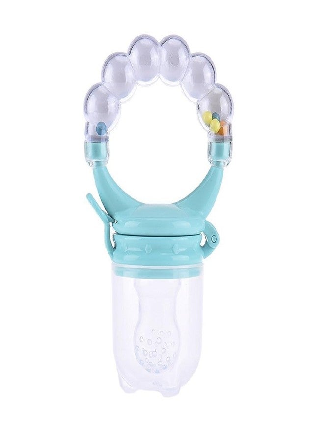 Alya The Cheeky Kidzz Pack of 1 Baby Fruit Vegetable Food Feeder Rattle Massaging Silicone Soothers Teether and Feeder (Design 100) - Image 1