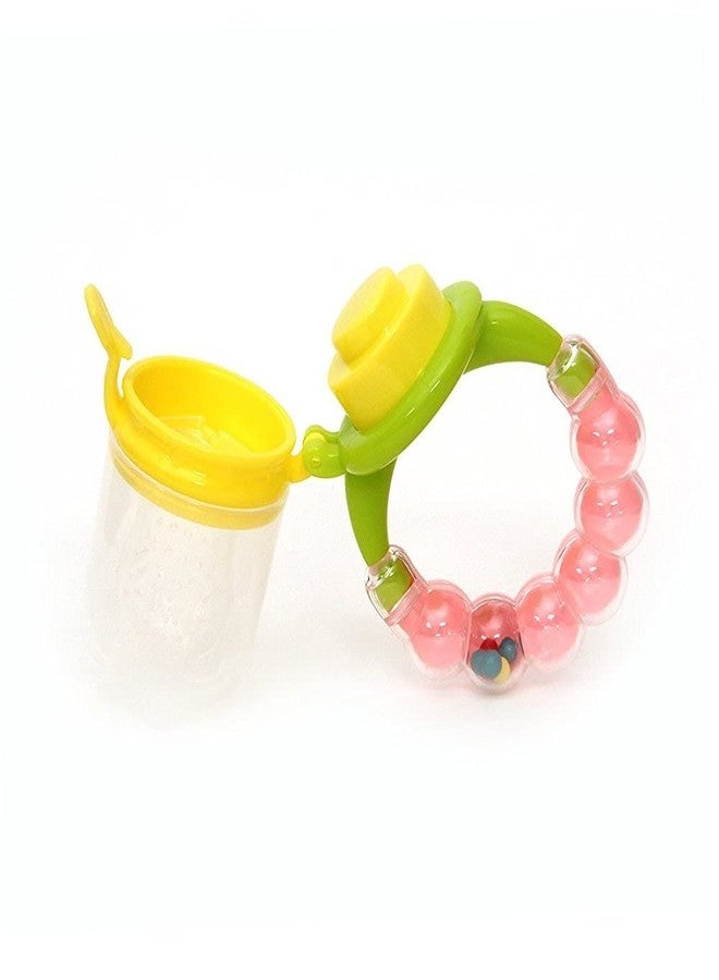 Alya The Cheeky Kidzz Pack of 1 Baby Fruit Vegetable Food Feeder Rattle Massaging Silicone Soothers Teether and Feeder (Design 100) - Image 3