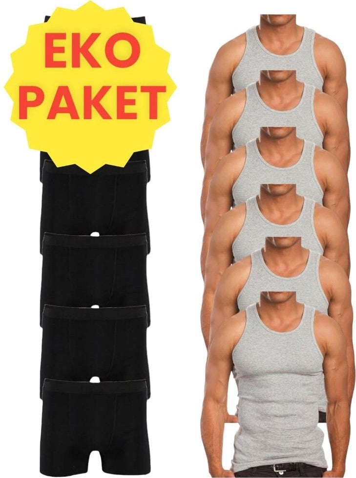 Mood Agenda Eco Set 12 Pack Men's Underwear Set 6 Pieces Undershirt 6 Pieces  - Image 1