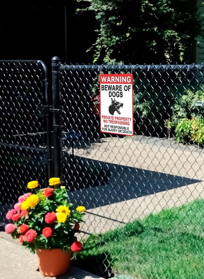 ALKB Beware of Dog Signs for Fence - 8x12 Inch Aluminum Warning Sign - Image 4
