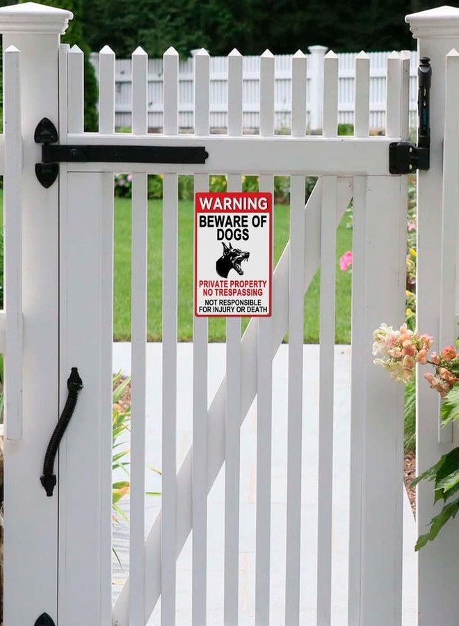 ALKB Beware of Dog Signs for Fence - 8x12 Inch Aluminum Warning Sign - Image 3