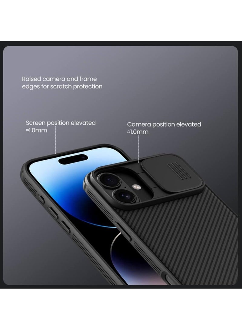 Nillkin Case for iPhone16 nillkin CamShield case Protective Cover with Camera Protector Hard PC Ultra Thin Anti-Scratch Phone Case For  iPhone16 Black - Image 2