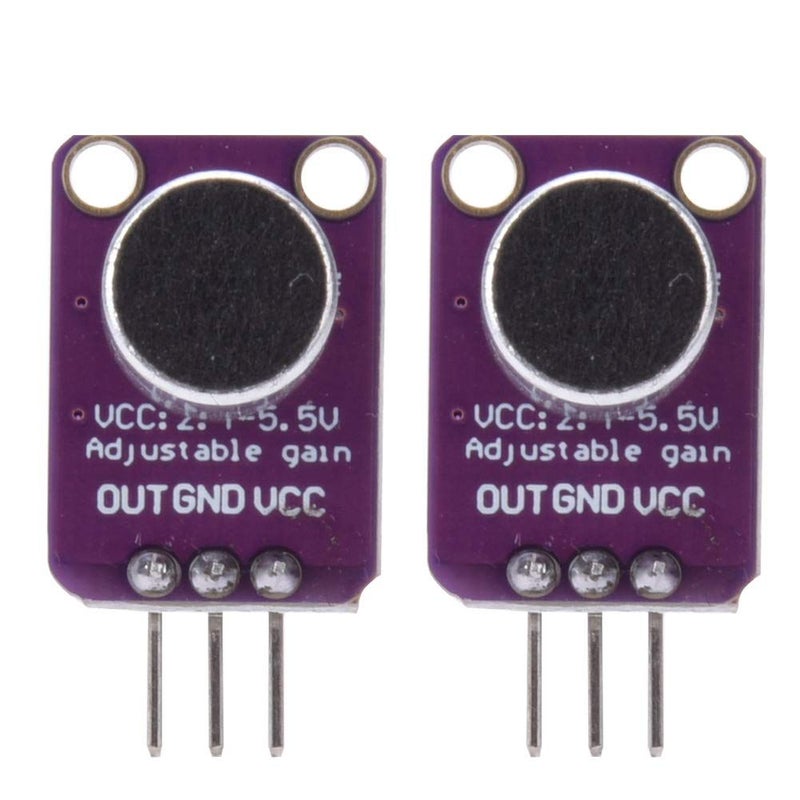 2Pcs Electret Microphone Amplifier Board Module with Adjustable Gain Preamplifier - Image 2