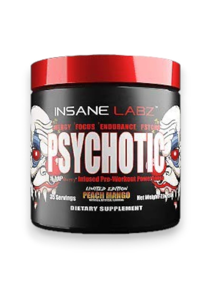 Insane labz Psychotic, Peach Mango Flavour, 35 Servings
