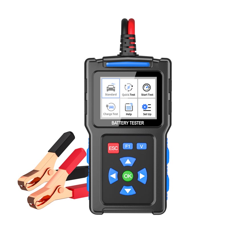12V24V Car Battery Tester Automotive Battery Tester 20-2000 CCA 10AH-300AH Lead-acid AGM Flat  AGM Wound GEL Gel Batteries Tester 2.4-inch TFT Color Screen Display for Cars, Trucks, Buses, Diesel - Image 1