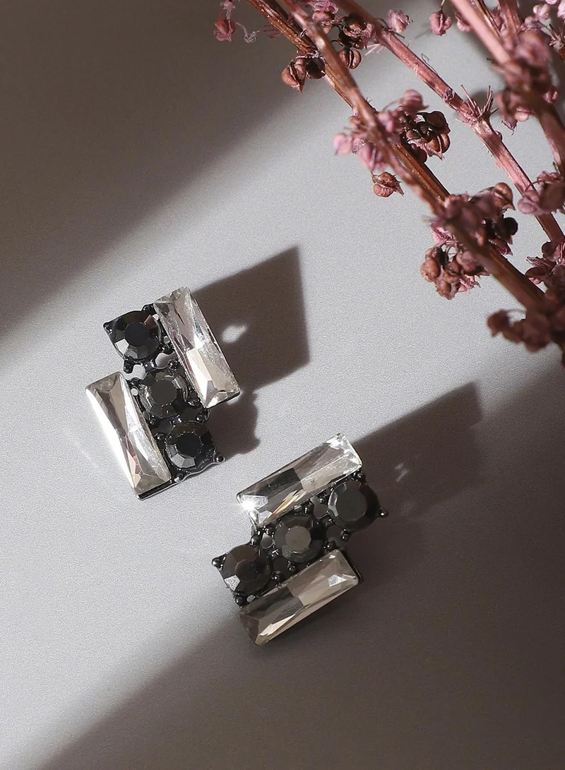 SOHI Crystal Bar Artificial Stud Earring Jewellery