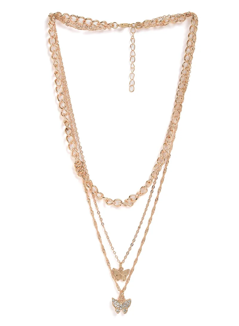 سوهي عقد مجوهرات عصري بطبقات صناعية