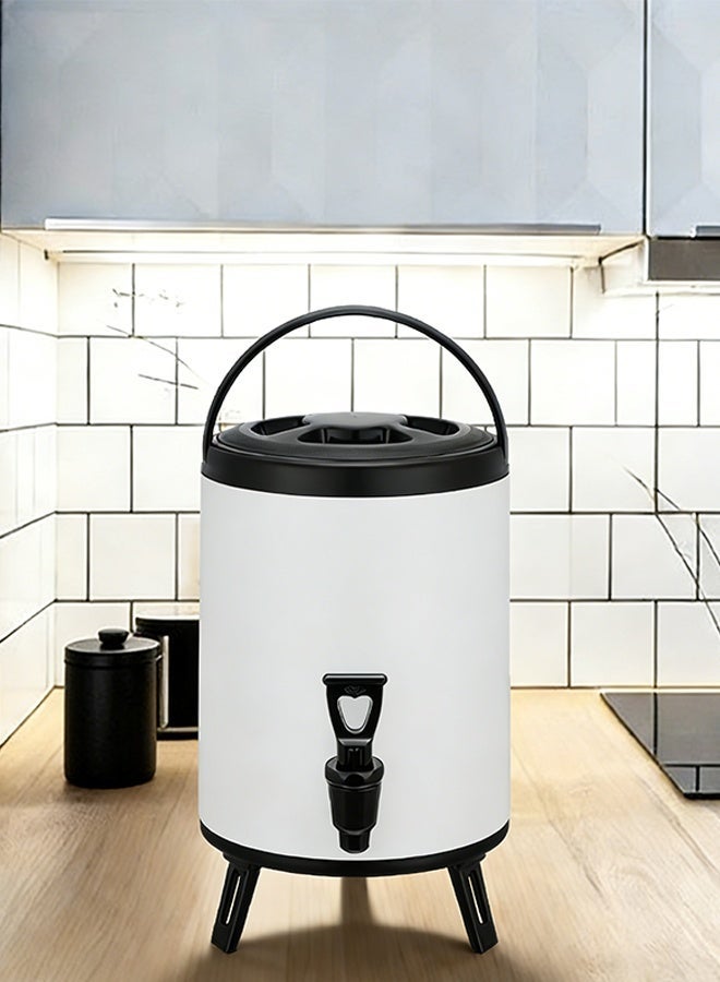 6L stainless steel double-layer milk tea bucket, heat preservation bucket, commercial large-capacity water, soy milk, juice, coffee and beverage, herbal tea bucket - Image 5