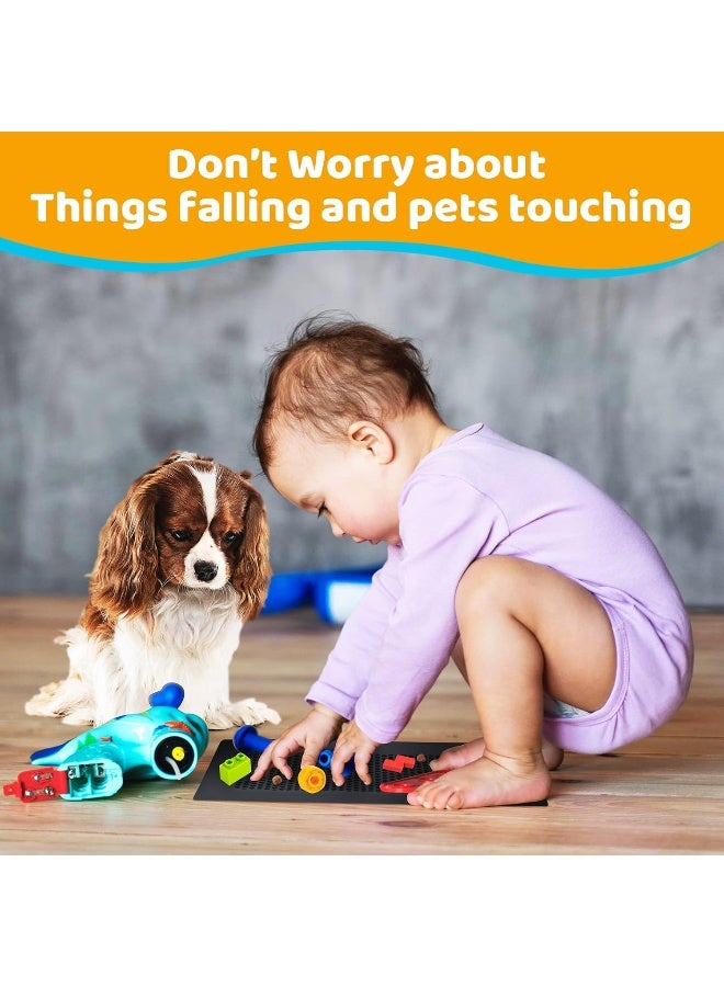 Orzbow Baby Proofing Soft Silicone Vent Cover for Home WallCeilingFloor Register of Width 53 to 59 Length 113 to 119 Child Proof Floor Air Vent Deflector Cover Easy Install Black 2 Pack - Image 4