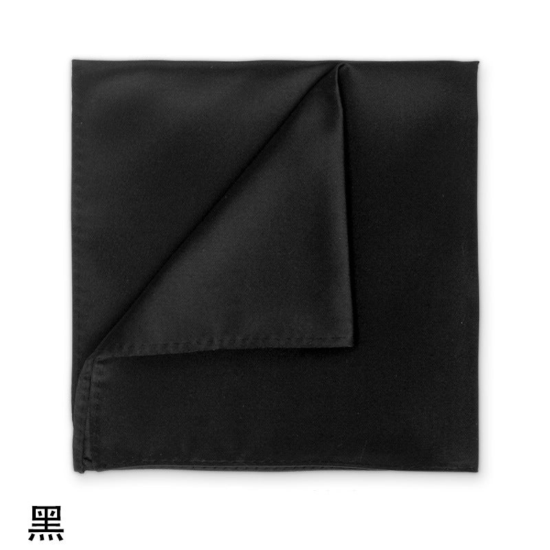 Solid Color Dress Suit Pocket Towel Men'S Small Square Wedding Dress Breast Towel Handkerchief Black Red Blue Green Purple - Image 3