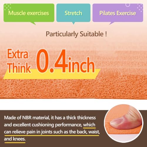 Primasole Thick Yoga Mat, 1/2-Inch Extra Thick NBR Mat with Enhanced Stability - Textured Design, Lightweight Mat with Carrying Strap & Case for Yoga, Pilates, Gym & Home Use (Multiple Colors) - Image 4