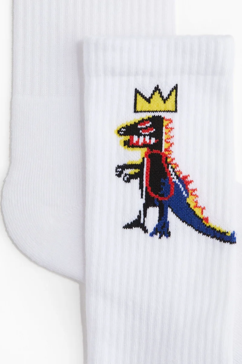 H&M Motif-detail socks