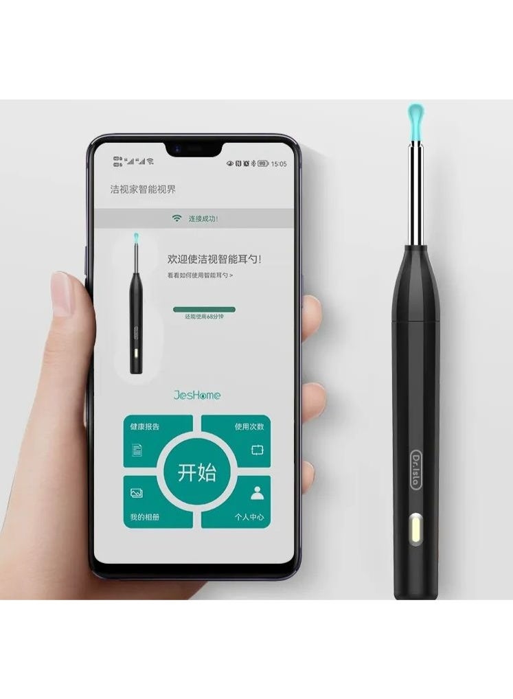 Dr.Isla P2 Smart Visual Ear Wax Remover with HD Endoscope Camera – Black - Image 3