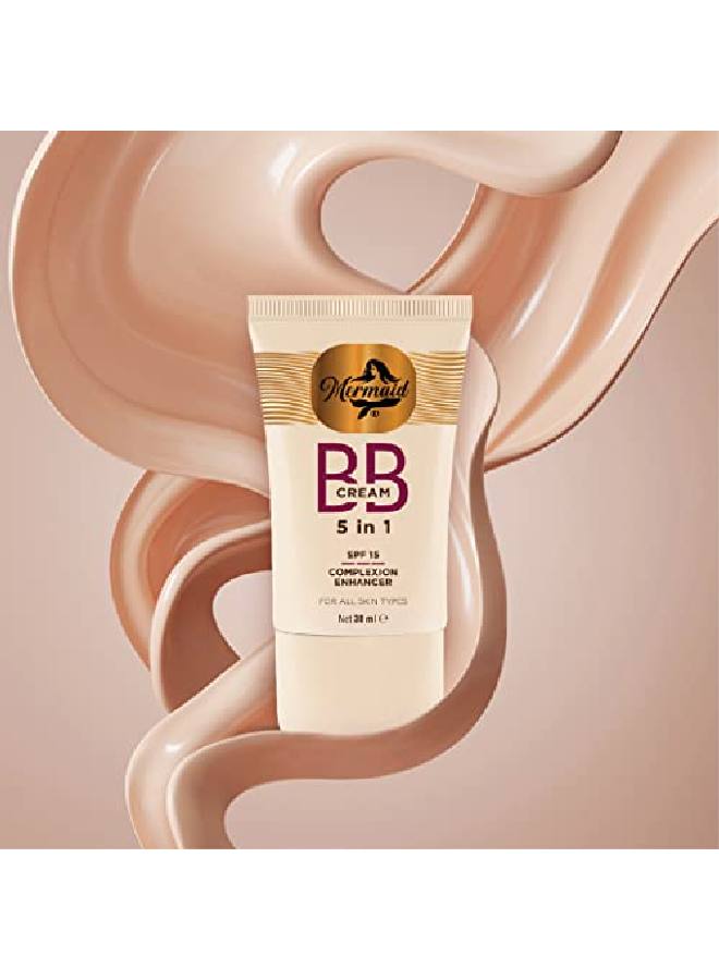 Mermaid Complex Enhancer Bb Cream With Spf 15 Beach Glow (Medium Shades) Long Lasting Lightweight Bb Cream With Matte Finish 30 Ml For All Skin Types  - Image 4