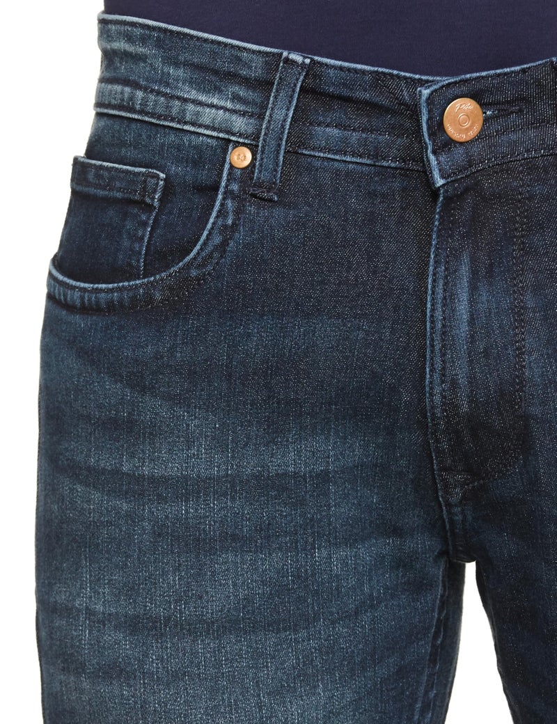 Peter England Men Blue Mid Wash Jeans - Image 3