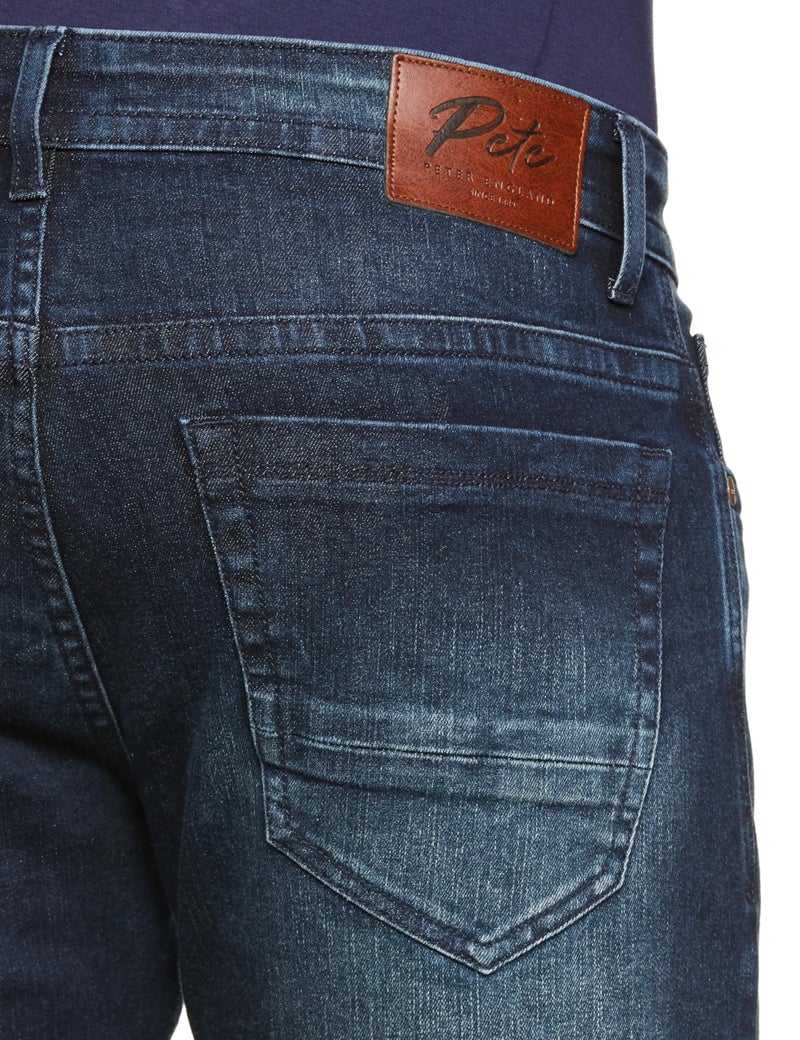 Peter England Men Blue Mid Wash Jeans - Image 4