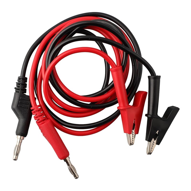 Alligator Clips with Wires 8Pcs Multimeter Test Lead Kit 4MM Banana Plug to Alligator Clip 1m Cable Accessories Red Black - Image 2