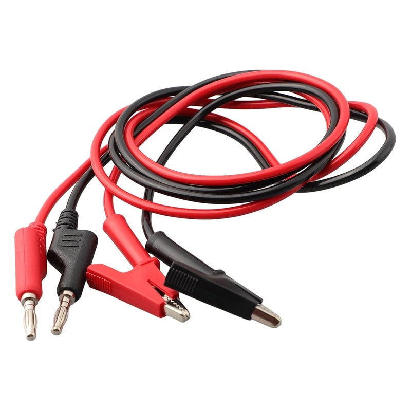 Alligator Clips with Wires 8Pcs Multimeter Test Lead Kit 4MM Banana Plug to Alligator Clip 1m Cable Accessories Red Black - Image 3