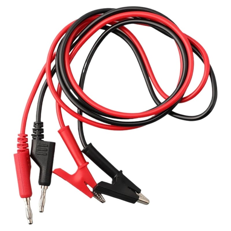 Alligator Clips with Wires 8Pcs Multimeter Test Lead Kit 4MM Banana Plug to Alligator Clip 1m Cable Accessories Red Black - Image 1