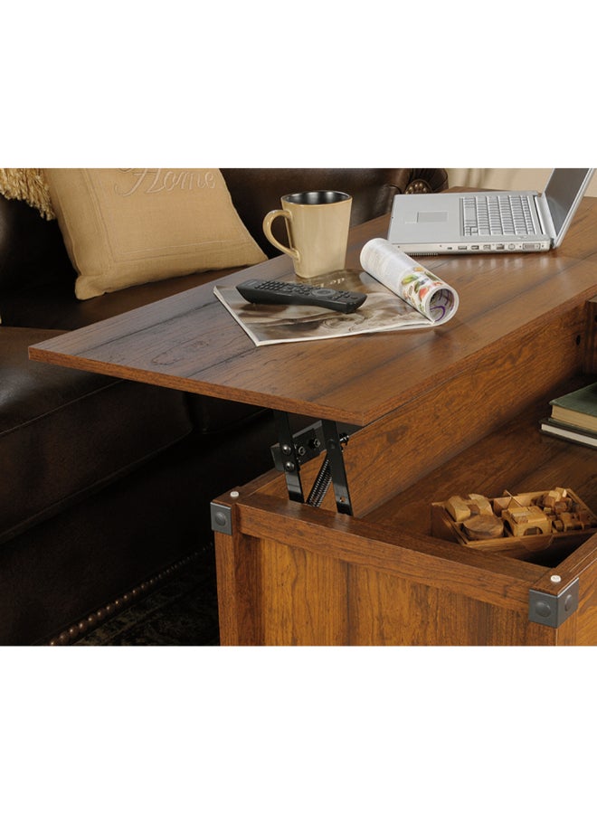 ساودر طاولة قهوة بنظام الرفع مع رفوف مفتوحة للتخزين بني 48.2 × 49.4 × 109.6 سم 414444 - Image 4