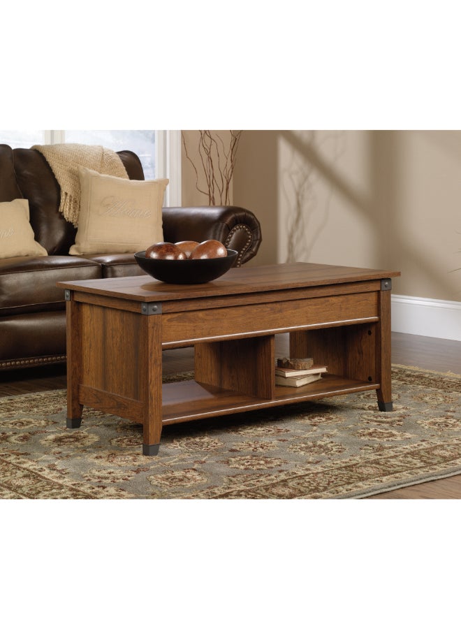 ساودر طاولة قهوة بنظام الرفع مع رفوف مفتوحة للتخزين بني 48.2 × 49.4 × 109.6 سم 414444 - Image 1