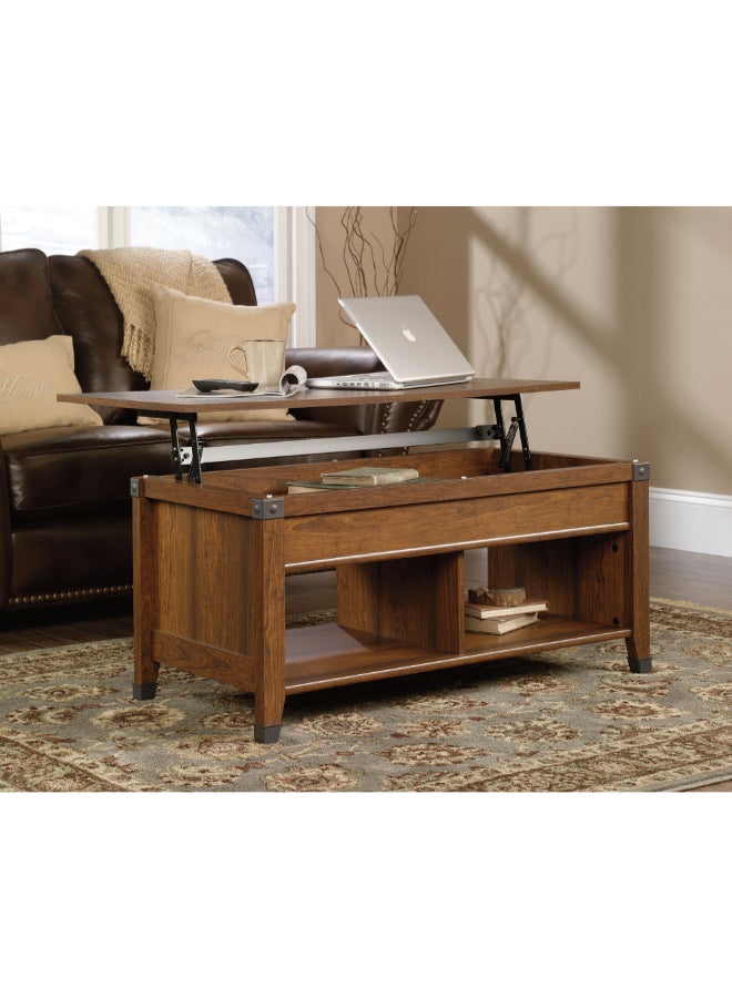 ساودر طاولة قهوة بنظام الرفع مع رفوف مفتوحة للتخزين بني 48.2 × 49.4 × 109.6 سم 414444 - Image 2