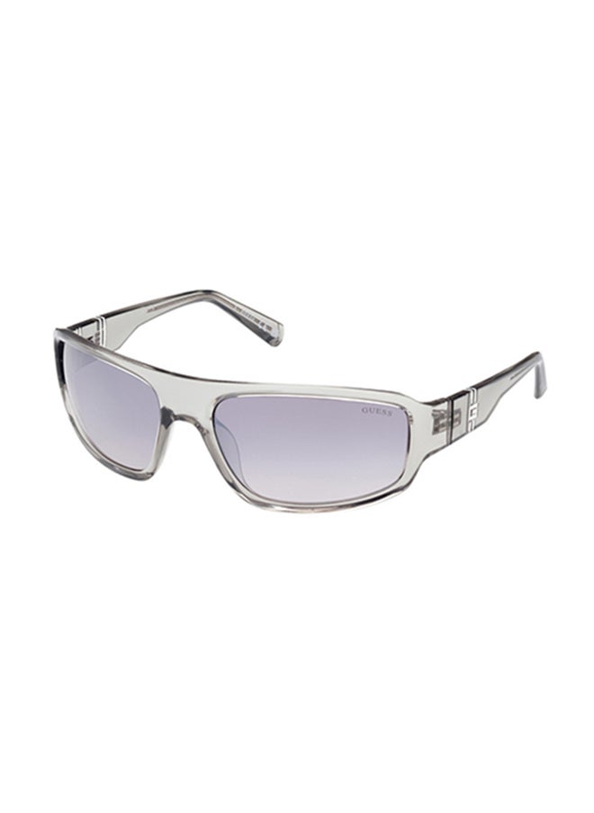 GUESS Rectangular Sunglasses For Men - Clear Grey  - Image 1