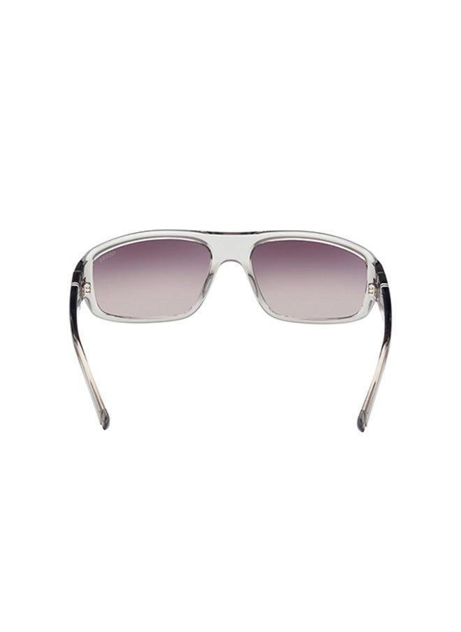 GUESS Rectangular Sunglasses For Men - Clear Grey  - Image 5