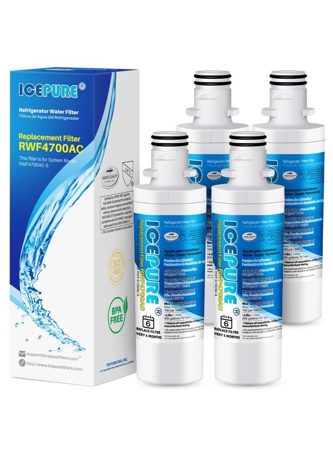 ICEPURE 9980 Replacement for LG LT1000P, ADQ747935 MDJ64844601, Kenmore Elite 46 9980, ADQ74793501 LT1000PC LT1000 ADQ74793502, LMXS28626S, LMXC23796S, LFXS26973D Refrigerator Water Filter, 4PACK - Image 1