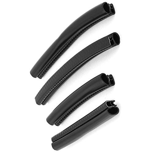 XMHF Car Rubber Sealing Sealed Strip Door Guard Buffer Protector Black 4pcs - Image 2