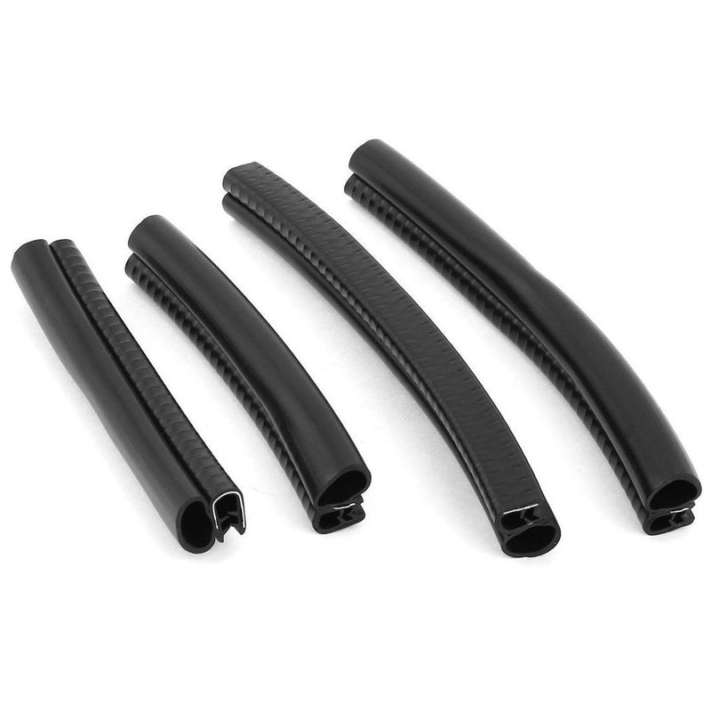 XMHF Car Rubber Sealing Sealed Strip Door Guard Buffer Protector Black 4pcs - Image 4