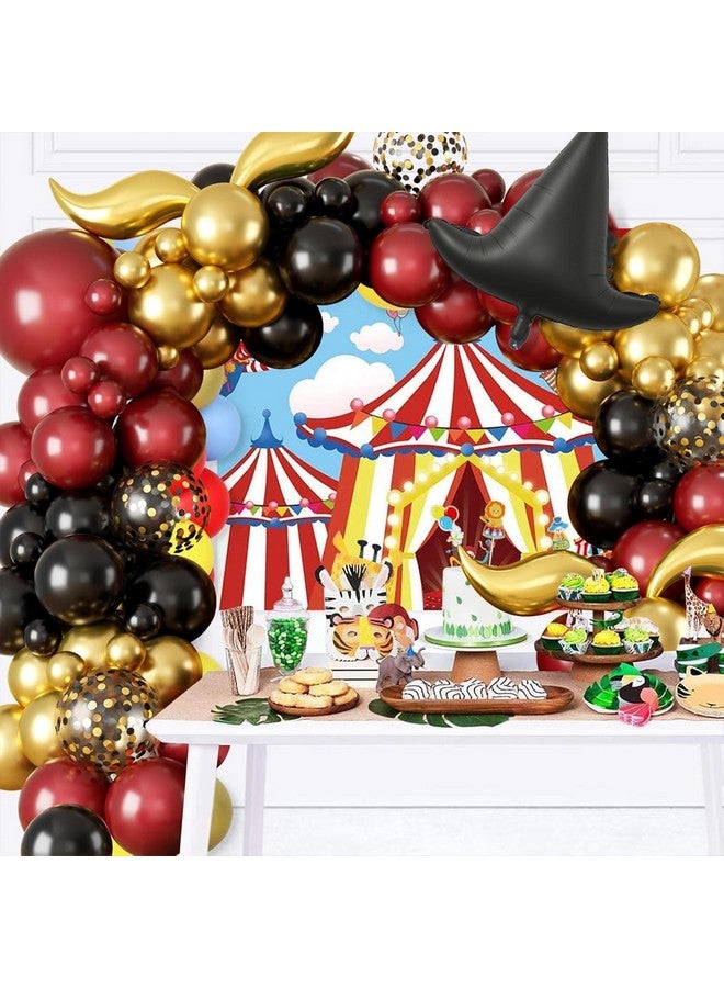 Sowide Balloon Garland Arch Kit - Burgundy Black Gold Balloons with Bonus DIY Hat and Wings for Baby Shower Anniversary Graduation Party Supplies - Image 5