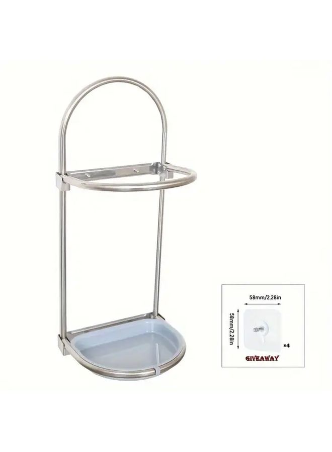 Stainless Steel Foldable Umbrella Stand Heavy Duty Modern Umbrella Holder Compact Folding Design Space Saving Entryway Office Living Room Organizer For Home Easy Access One Set Of Shelves No Assembly Required - Image 5