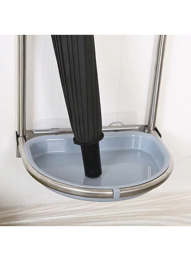 Stainless Steel Foldable Umbrella Stand Heavy Duty Modern Umbrella Holder Compact Folding Design Space Saving Entryway Office Living Room Organizer For Home Easy Access One Set Of Shelves No Assembly Required - Image 4