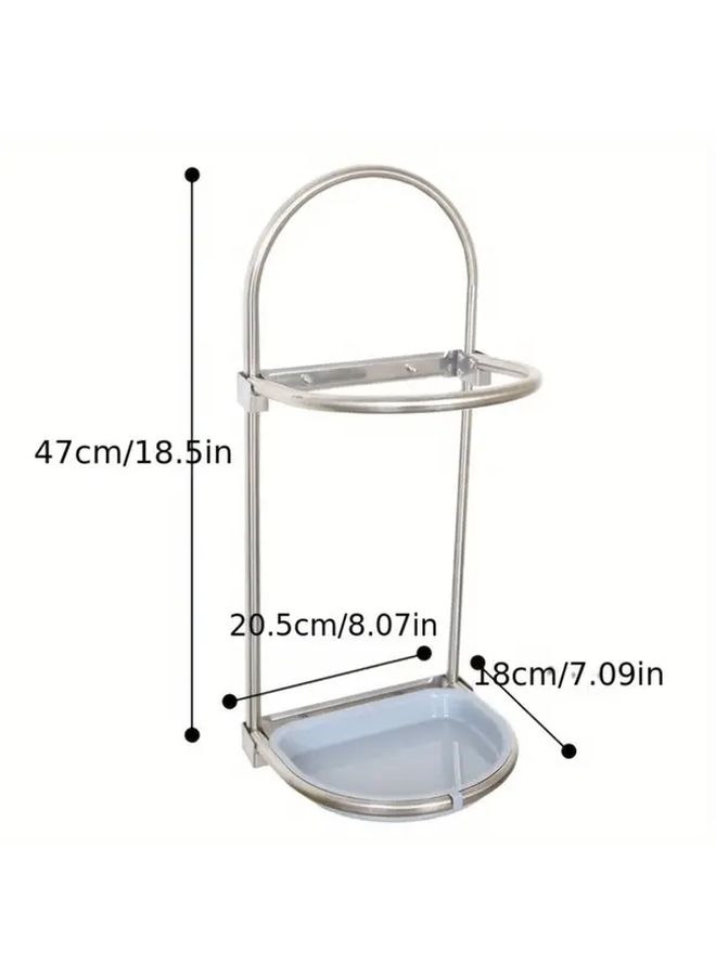 Stainless Steel Foldable Umbrella Stand Heavy Duty Modern Umbrella Holder Compact Folding Design Space Saving Entryway Office Living Room Organizer For Home Easy Access One Set Of Shelves No Assembly Required - Image 3