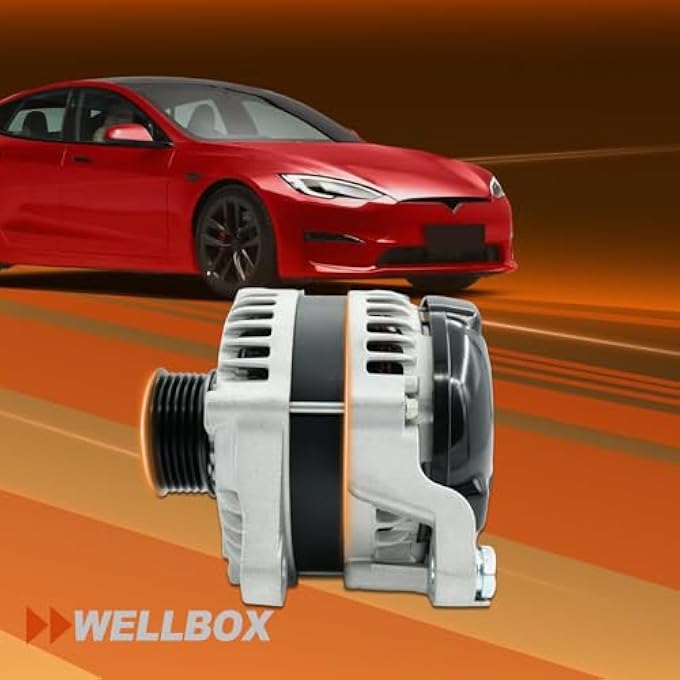 WELLBOX Alternator Compatible with Ford Mustang V6 3.7L 2011-2014, 12V 150A High Output 150Amp 6-Groove Pulley, OE 11623N 104210-2970 90295798 BR3T-10300-EC - Image 2