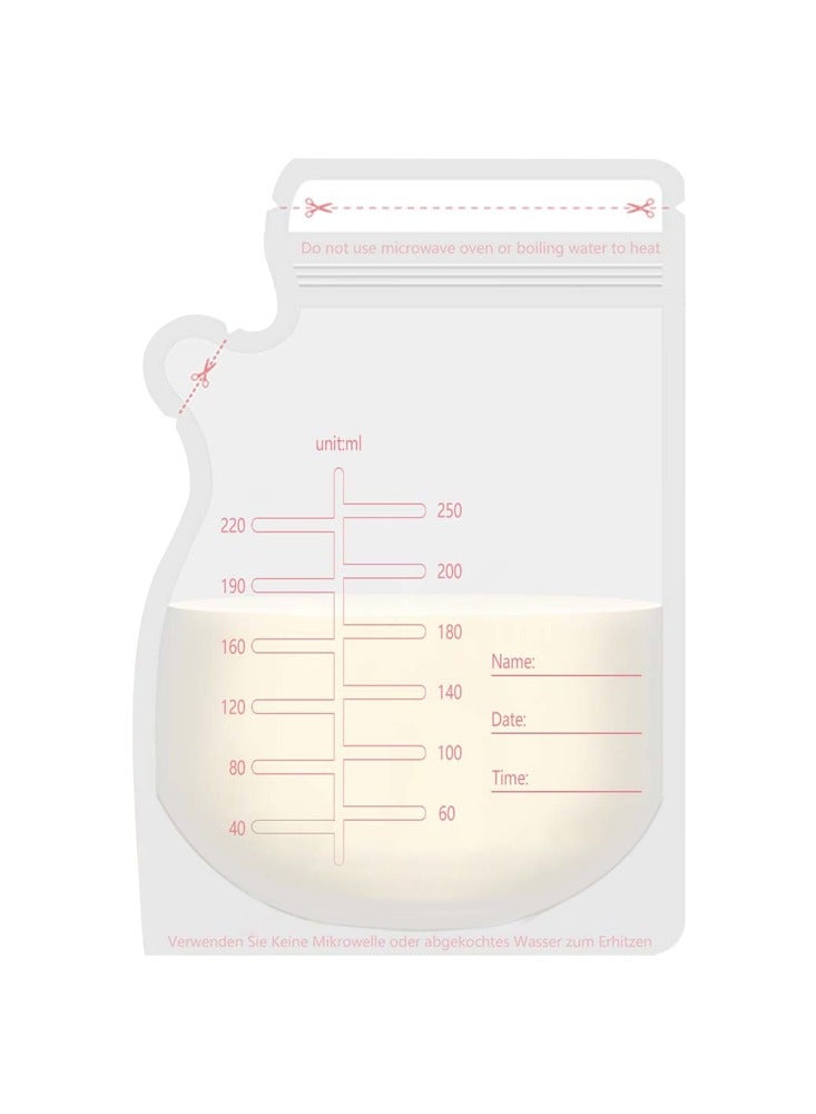 Oasisgalore 250ML Milk Storage Bags Breastmilk ，Reusable for Refrigeration and Freezing  - Image 1