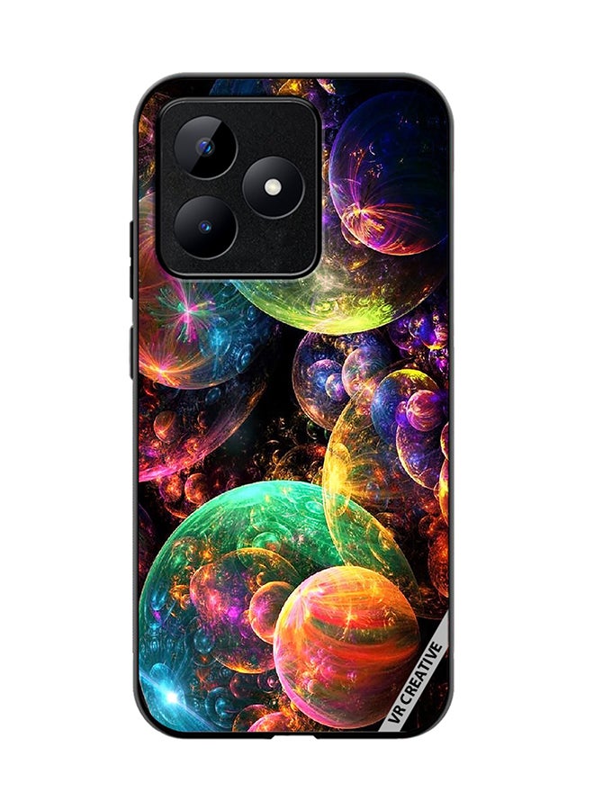 VR CREATIVE غطاء حماية لهاتف Realme C53 بتصميم جالاكسي متعدد الألوان - Image 1